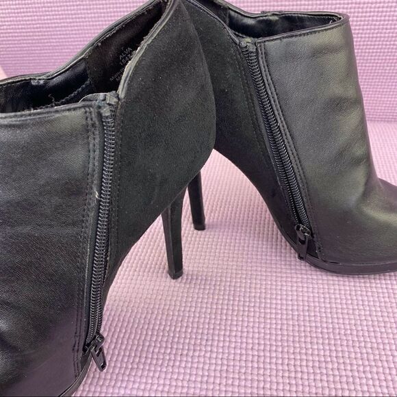 Limelight Alva Heeled Ankle Boots Black 7 Gold Zipper - Picture 7 of 11